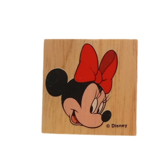 Disney Minnie Mouse Wooden Stamp - Picture 1 of 2
